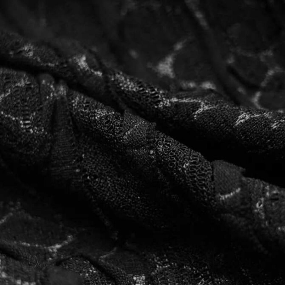Black Mesh Hooded Women's Top - Picture 9 of 12